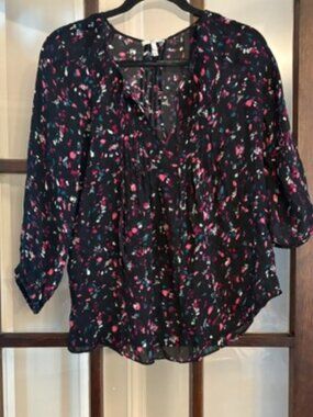 Joie Multicolor Silk Blouse, Size XS